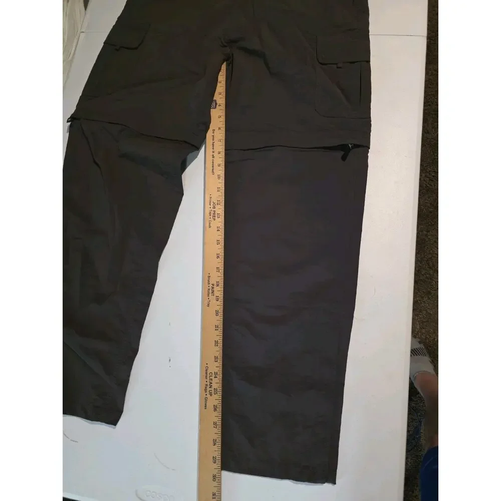 Great Northwest Convertible Cargo Pants Mens 36x30 Black Zip Off Hiking Outdoor